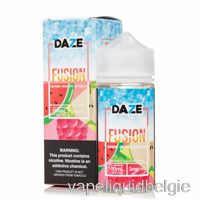 Vape Smaken Ijs Framboos Groene Appel Watermeloen - 7 Daze Fusion - 100ml 0mg